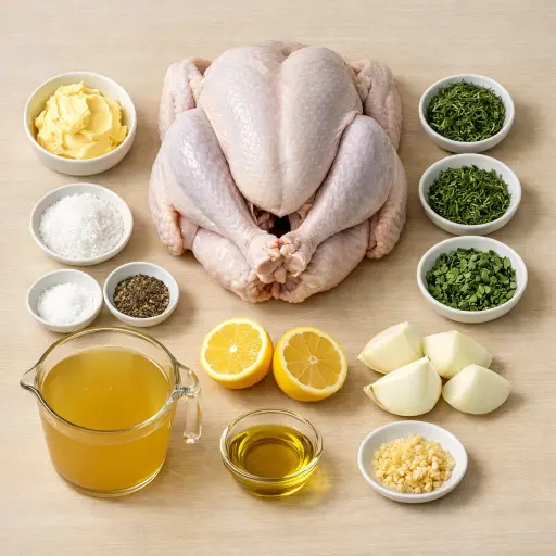 Ingredients for Classic Roast Turkey with Herb Butter