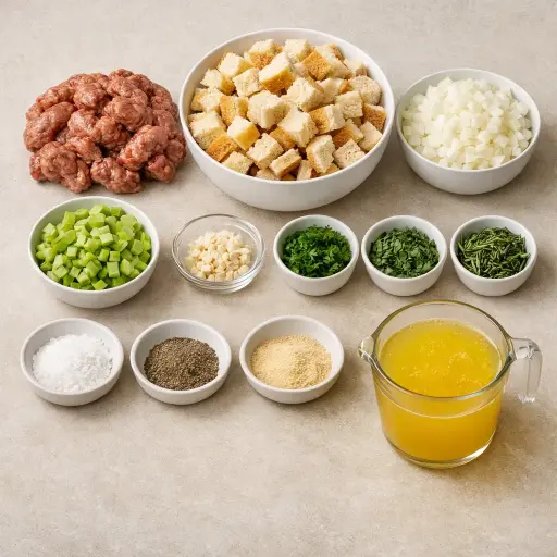Ingredients for Classic Sausage Stuffing