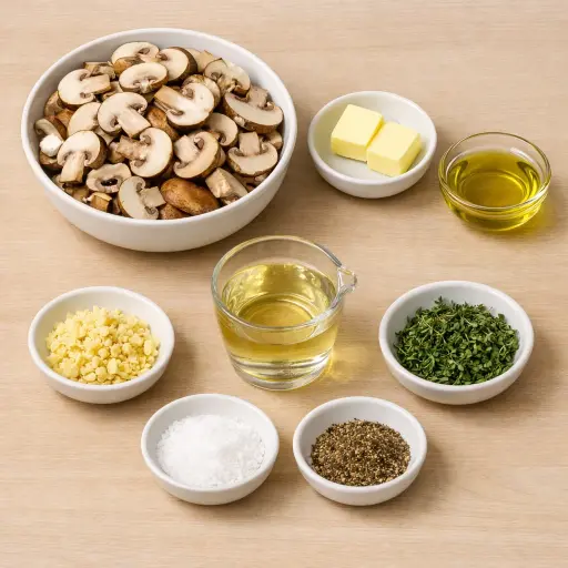 Ingredients for Classic Sauteed Mushrooms