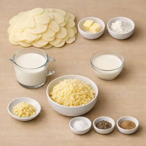 Ingredients for Classic Scalloped Potatoes