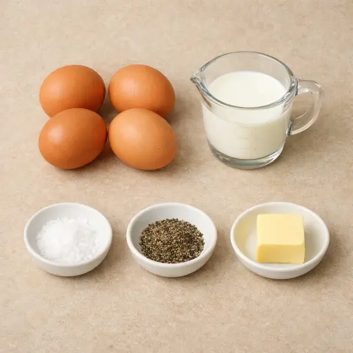 Ingredients for Classic Scrambled Eggs