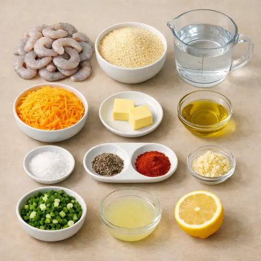 Ingredients for Classic Shrimp and Grits