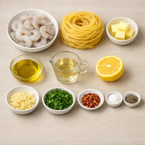 Ingredients for Classic Shrimp Scampi