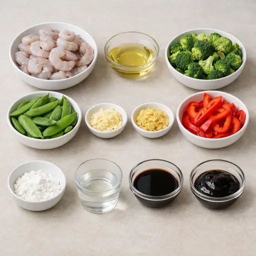 Ingredients for Classic Shrimp Stir Fry