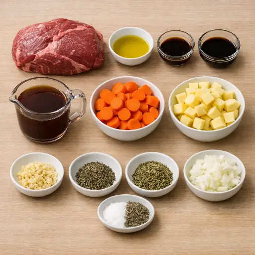 Ingredients for Classic Slow Cooker Beef Roast