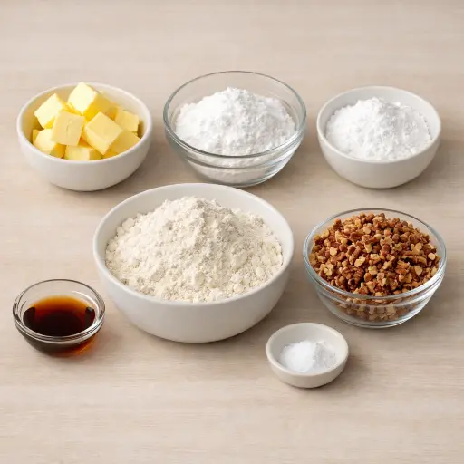 Ingredients for Classic Snowball Cookie