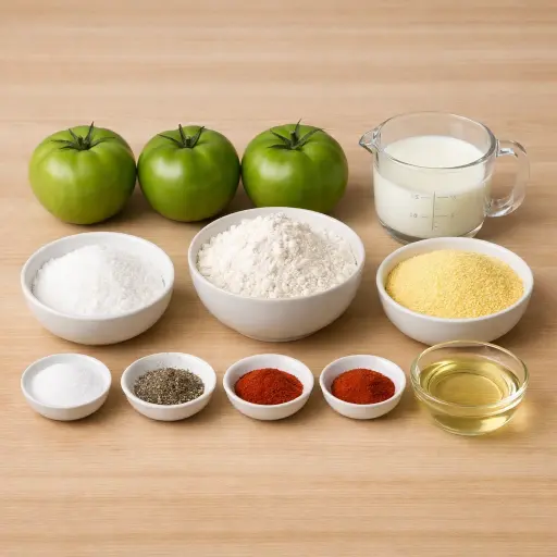 Ingredients for Classic Southern-Style Fried Green Tomatoes