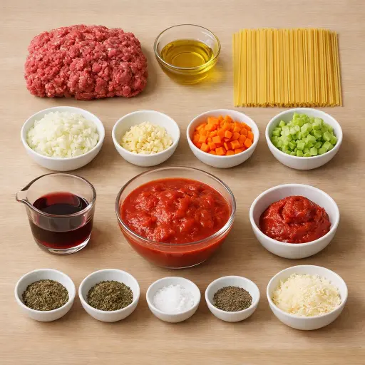 Ingredients for Classic Spaghetti Bolognese