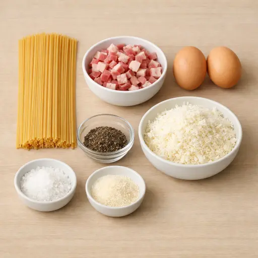 Ingredients for Classic Spaghetti Carbonara
