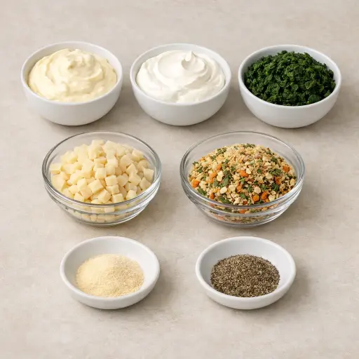 Ingredients for Classic Spinach Dip