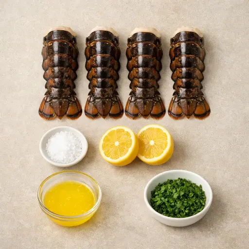 Ingredients for Classic Steamed Lobster Tails