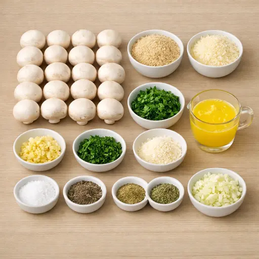 Ingredients for Classic Stuffed Mushrooms