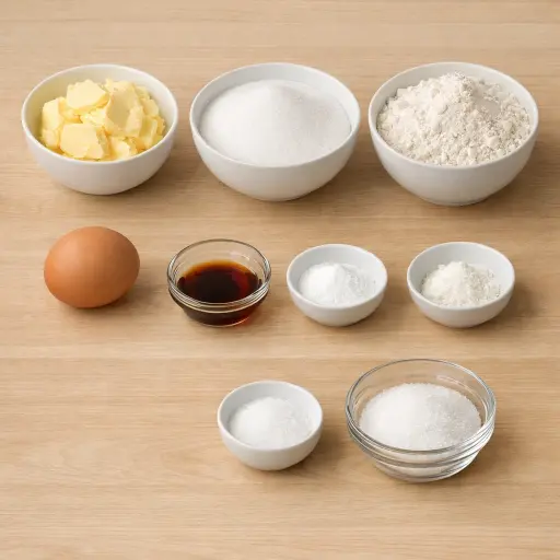 Ingredients for Classic Sugar Cookies