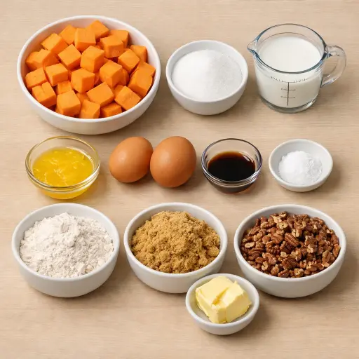 Ingredients for Classic Sweet Potato Casserole