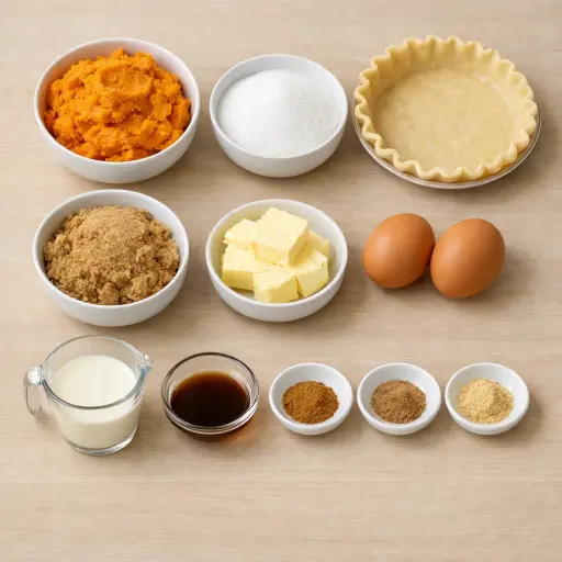 Ingredients for Classic Sweet Potato Pie