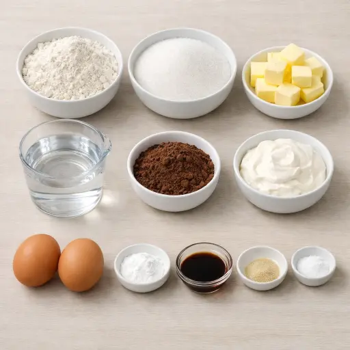 Ingredients for Classic Texas Sheet Cake