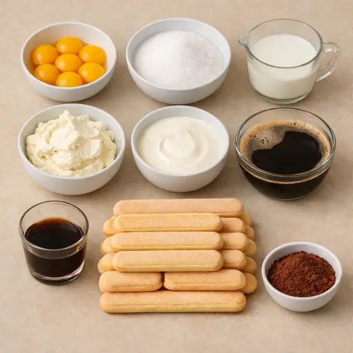 Ingredients for Classic Tiramisu