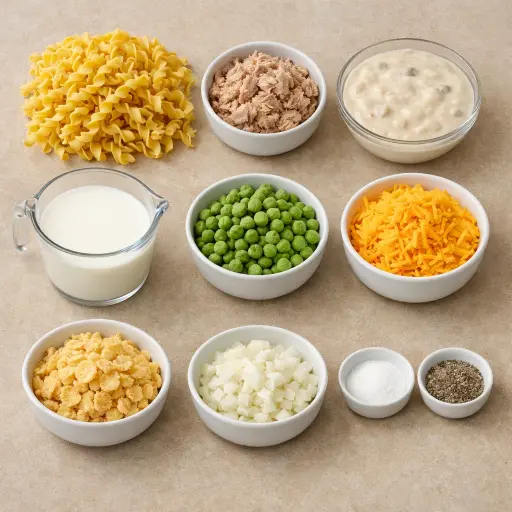 Ingredients for Classic Tuna Casserole
