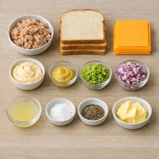 Ingredients for Classic Tuna Melt