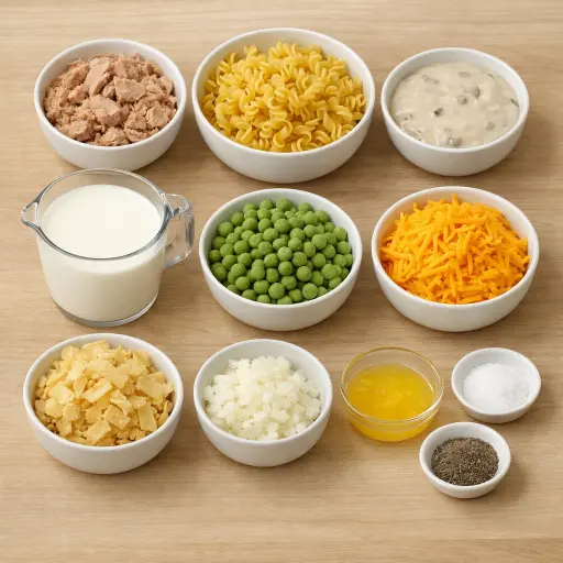 Ingredients for Classic Tuna Noodle Casserole