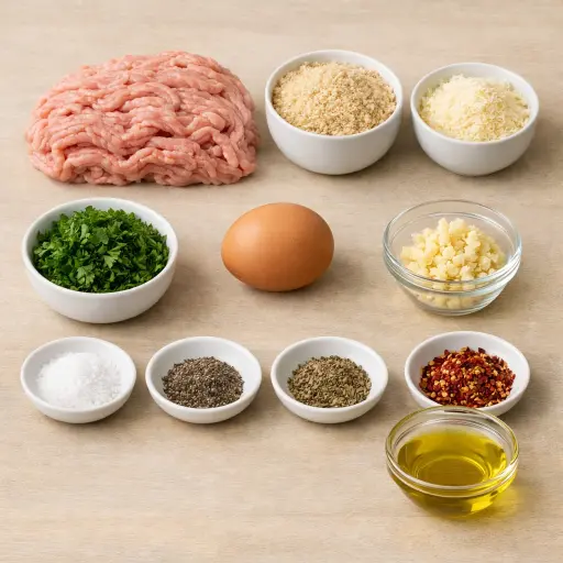 Ingredients for Classic Turkey Meatballs