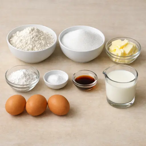 Ingredients for Classic Vanilla Cake Mix