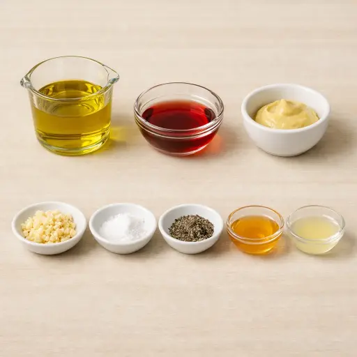 Ingredients for Classic Vinaigrette Dressing