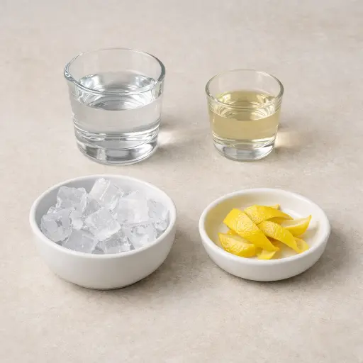 Ingredients for Classic Vodka Martini