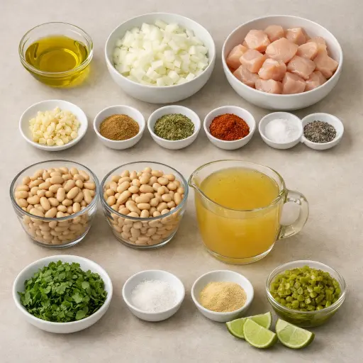 Ingredients for Classic White Bean Chicken Stew