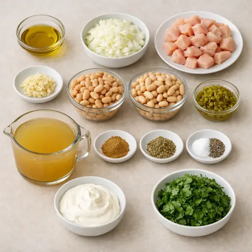 Ingredients for Classic White Chicken Chili