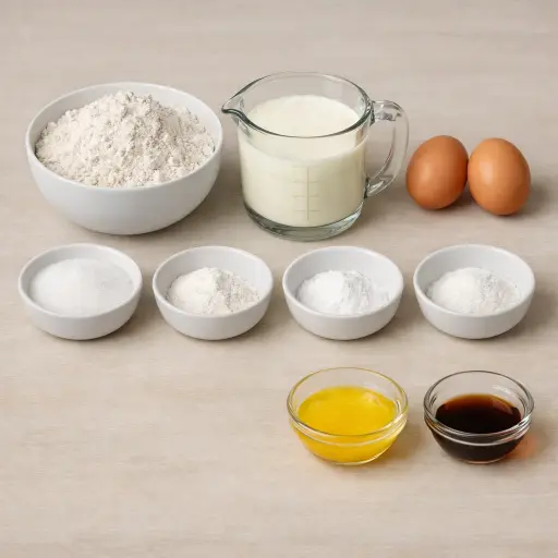 Ingredients for Cloud-like Buttermilk Pancakes