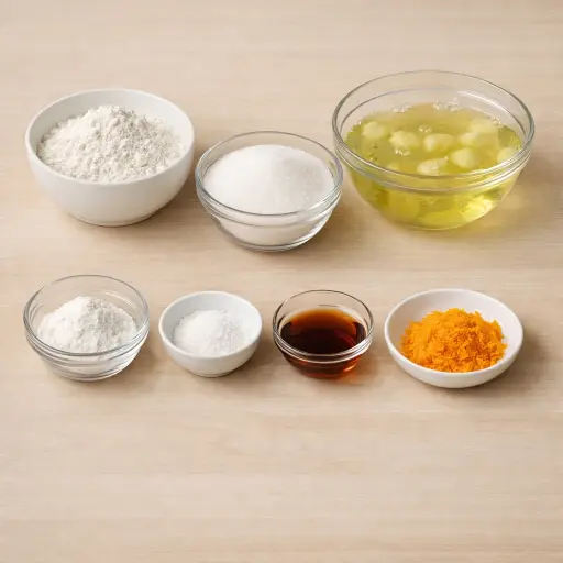Ingredients for Cloud Puff Angel Cake