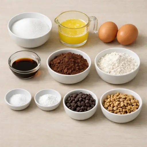 Ingredients for Cocoa Bliss Brownies