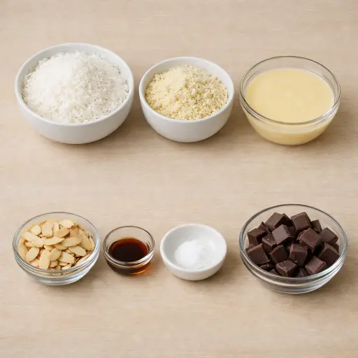 Ingredients for Coconut Almond Bliss Macaroons