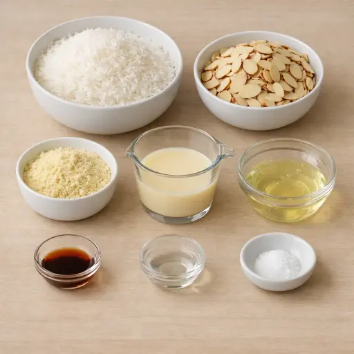 Ingredients for Coconut Almond Delight Macaroons