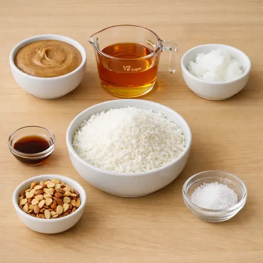 Ingredients for Coconut Almond No-Bake Cookies