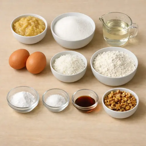 Ingredients for Coconut Banana Muffins