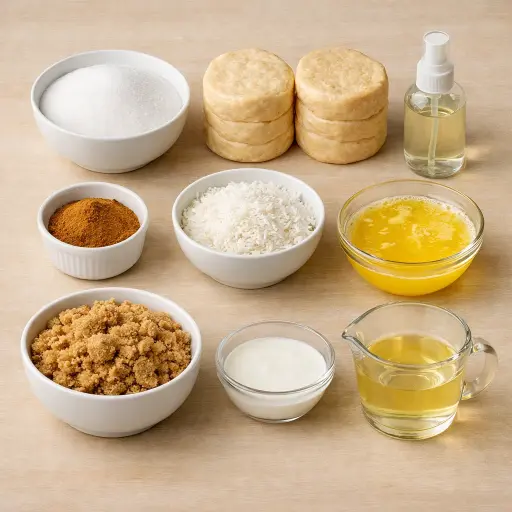 Ingredients for Coconut Caramel Monkey Bread