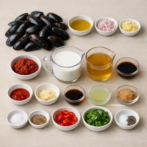 Ingredients for Coconut Curry Mussels