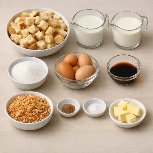 Ingredients for Coconut Custard Bread Bliss