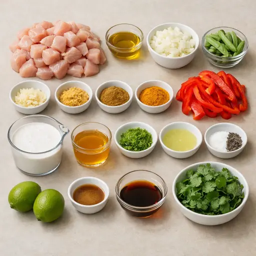Ingredients for Coconut Lime Chicken Curry