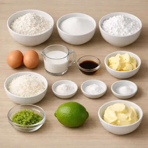 Ingredients for Coconut Lime Cupcakes