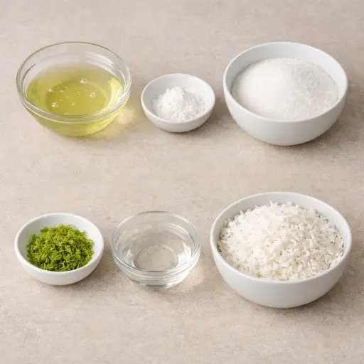 Ingredients for Coconut Lime Meringue Clouds