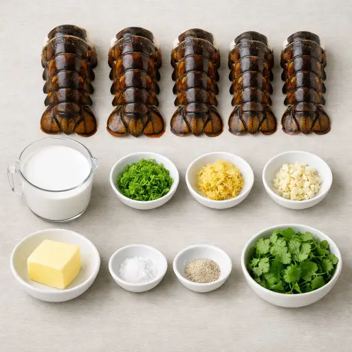 Ingredients for Coconut Lime Steamed Lobster Tails