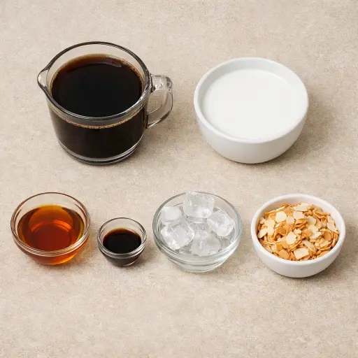 Ingredients for Coconut Maple Iced Coffee