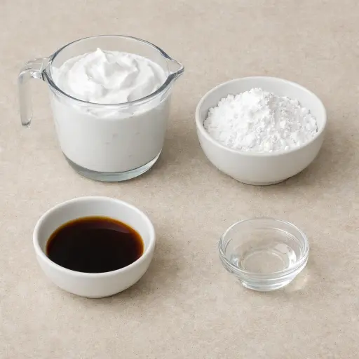 Ingredients for Coconut Vanilla Whipped Cream
