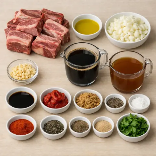 Ingredients for Coffee-Braised Short Ribs