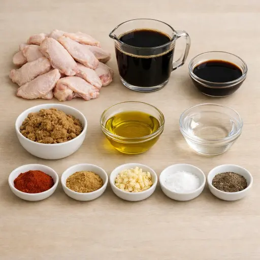 Ingredients for Coffee-Marinated Chicken Wings
