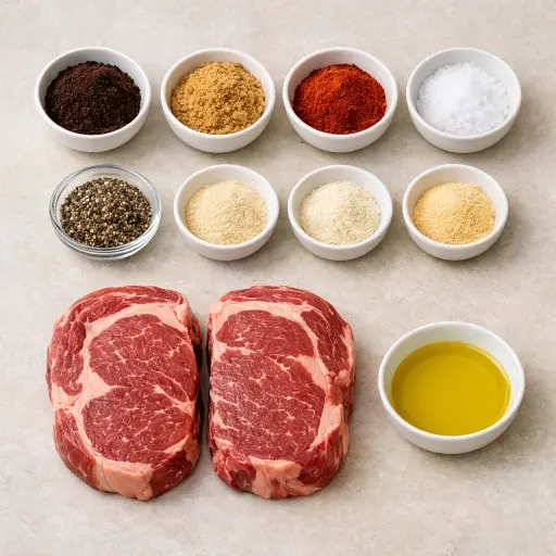 Ingredients for Coffee-Rubbed Steak