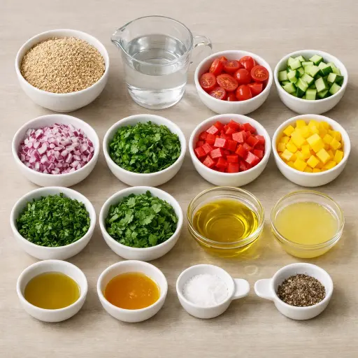 Ingredients for Colorful Quinoa Salad